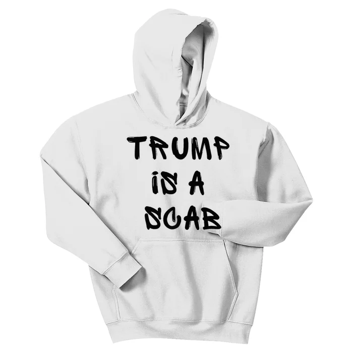 Donald Trump Is A Scab Vote Harris Premium Kids Hoodie