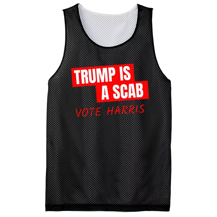 Donald Trump Is A Scab Vote Harris Mesh Reversible Basketball Jersey Tank