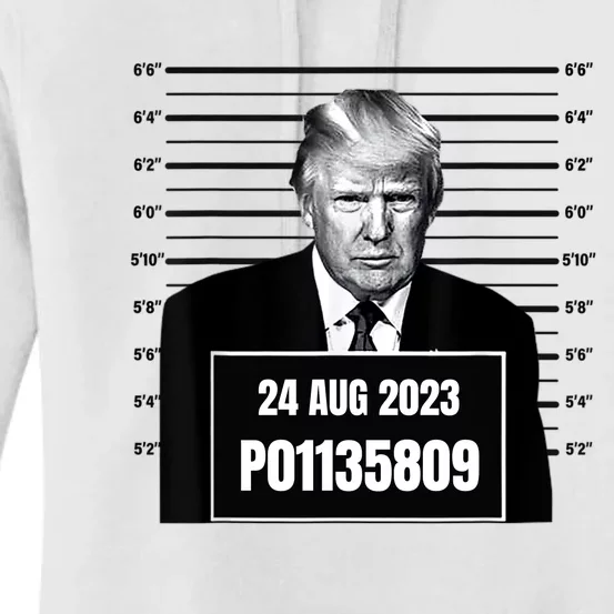 Trump 2024 Mugshot Trump Inmate P01135809 Women's Pullover Hoodie