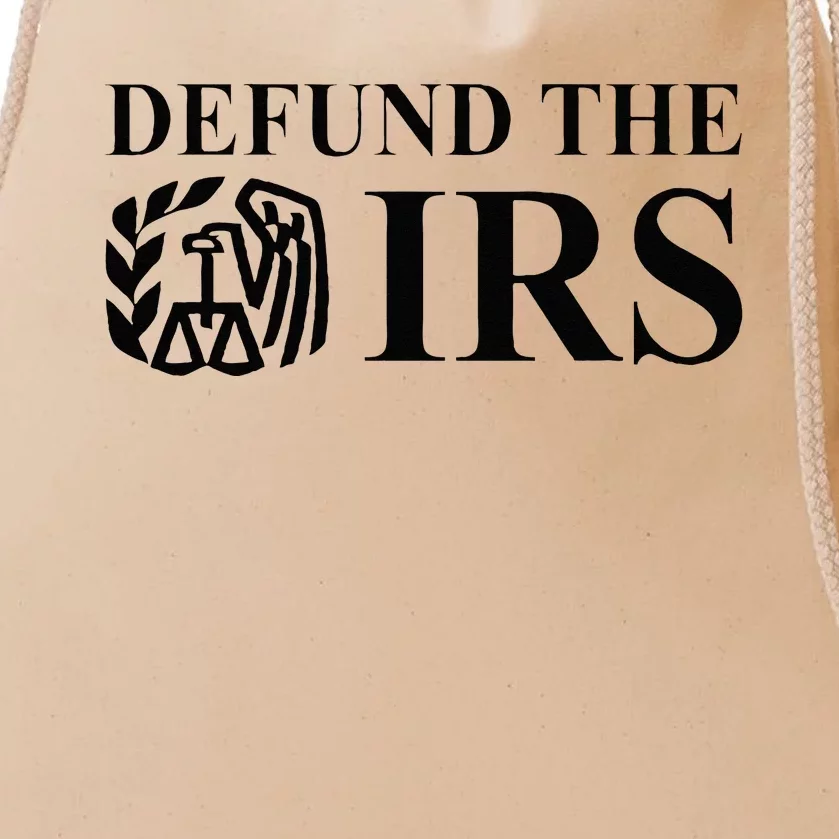 Defund The IRS Tax Return Patriot American Drawstring Bag