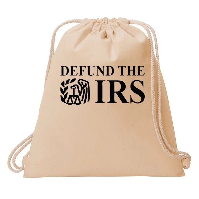 Defund The IRS Tax Return Patriot American Drawstring Bag