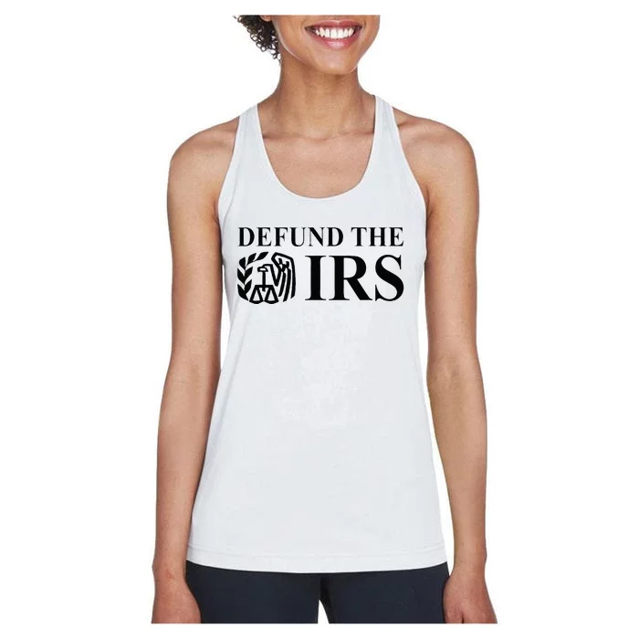 Defund The IRS Tax Return Patriot American Women's Racerback Tank