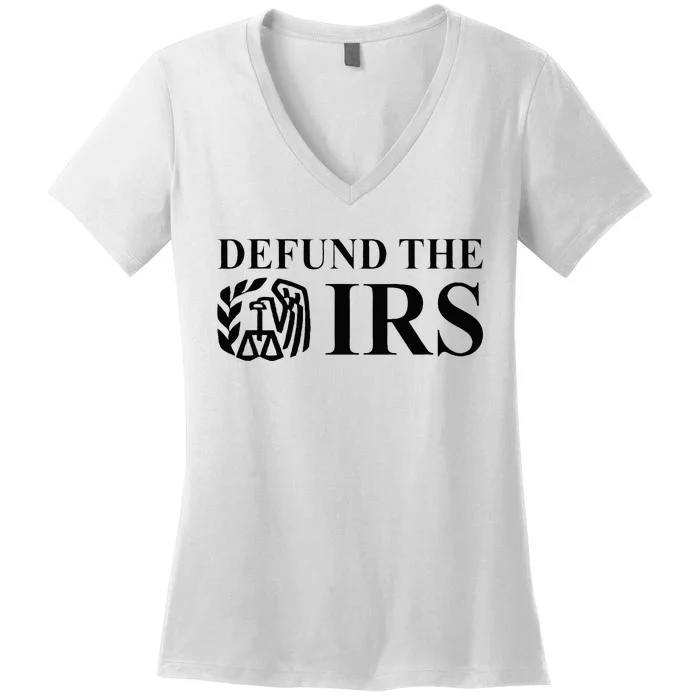 Defund The IRS Tax Return Patriot American Women's V-Neck T-Shirt