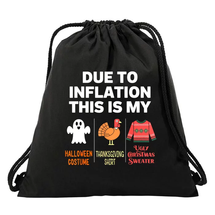 Due To Inflation This Is My Halloween Costume Drawstring Bag