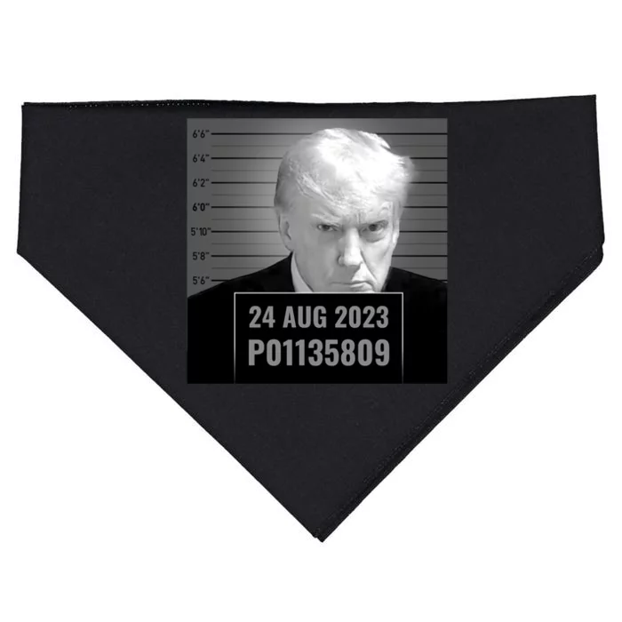 Trump 2024 Mugshot Trump Inmate P01135809 USA-Made Doggie Bandana