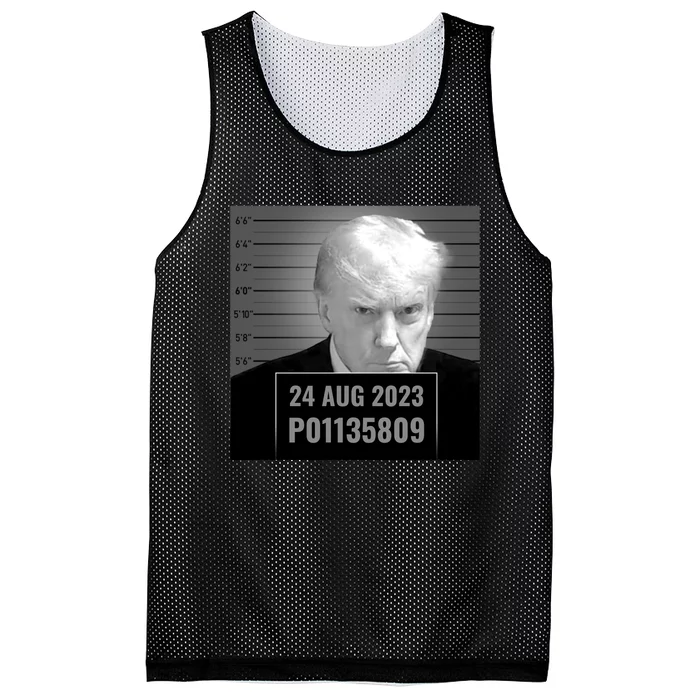 Trump 2024 Mugshot Trump Inmate P01135809 Mesh Reversible Basketball Jersey Tank