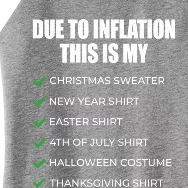 Due To Inflation This Is My Christmas Sweater New Year Cool Gift Women’s Perfect Tri Rocker Tank