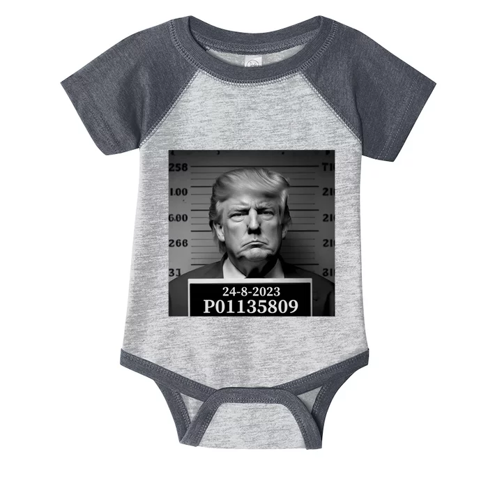 Trump 2024 Mugshot Trump Inmate P01135809 Infant Baby Jersey Bodysuit