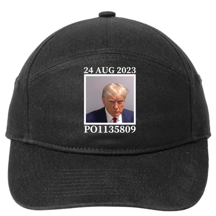 Trump 2024 Mugshot Trump Inmate P01135809 7-Panel Snapback Hat