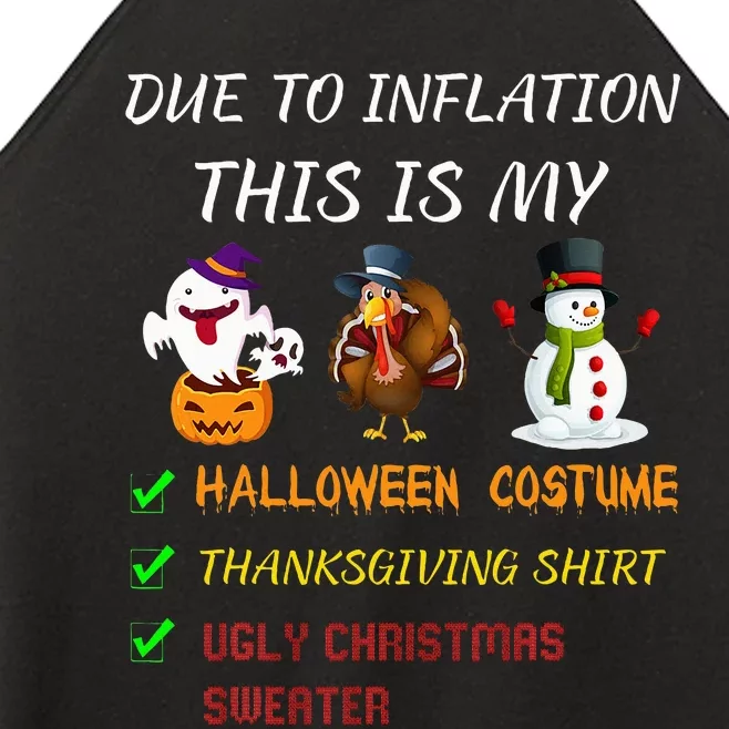 Due To Inflation This Is My Halloween Thanksgiving Christmas Women’s Perfect Tri Rocker Tank