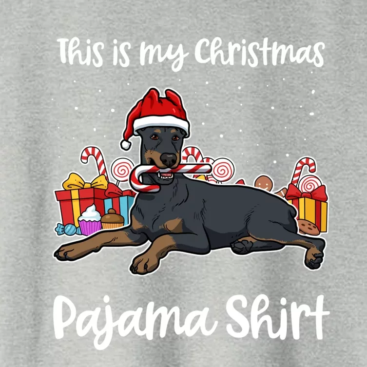 Dober This Is My Christmas Pajama Cute Gift Women's Crop Top Tee