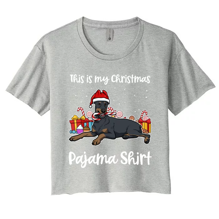 Dober This Is My Christmas Pajama Cute Gift Women's Crop Top Tee