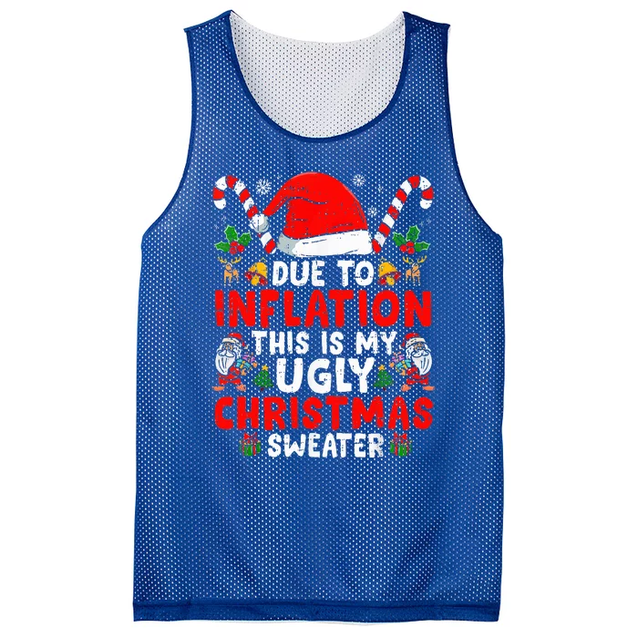 Due to Inflation This is My Ugly Sweater Family Christmas Mesh Reversible Basketball Jersey Tank