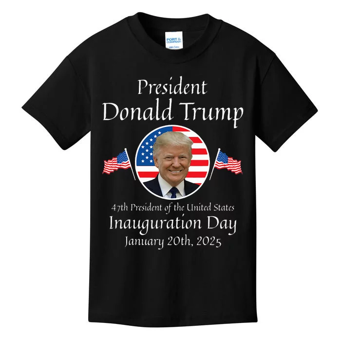 Donald Trump Inauguration Day 2025 47th Usa President Kids T-Shirt