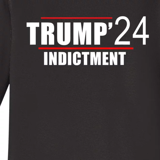 Donald TRUMP Indictment 2024 Baby Long Sleeve Bodysuit