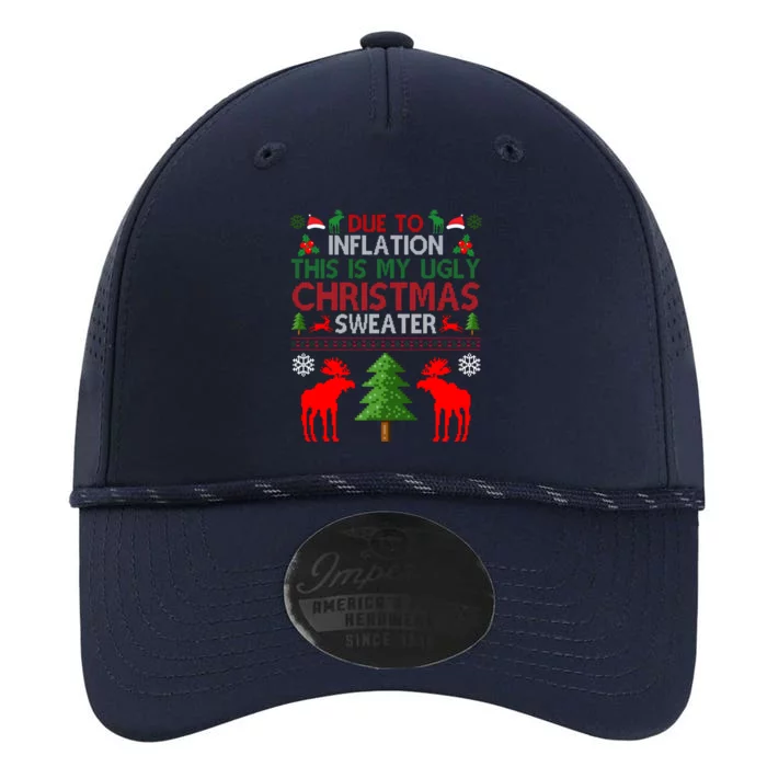 Due To Inflation This Is My Ugly Christmas Sweater Funny Holiday Performance The Dyno Cap