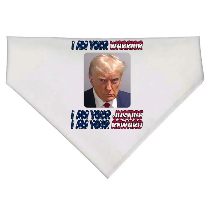 Donald Trump I Am Your Warrior I Am Your Justice I Am Your Reward USA-Made Doggie Bandana