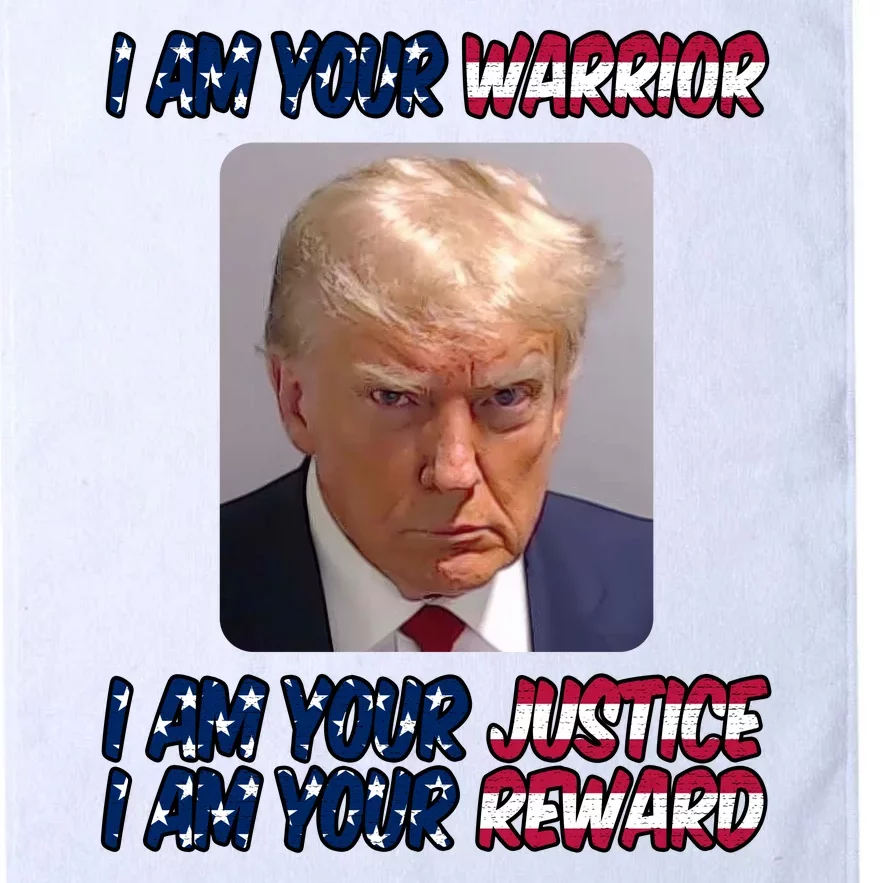 Donald Trump I Am Your Warrior I Am Your Justice I Am Your Reward Platinum Collection Golf Towel