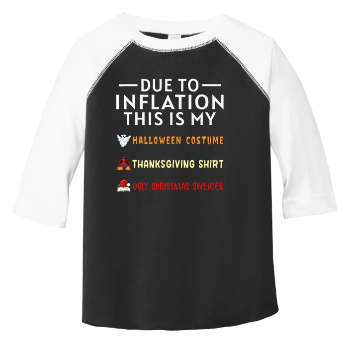 Due To Inflation This Is My Funny Halloween Costume Toddler Fine Jersey T-Shirt