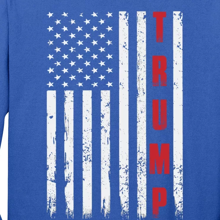 Donald Trump Is My President 4th Of July Usa Trump Flag Gift Long Sleeve Shirt