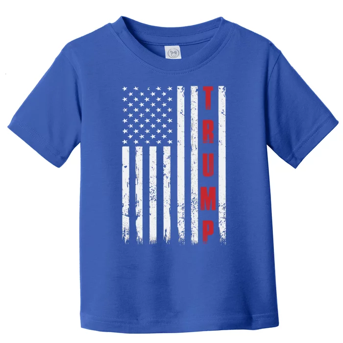 Donald Trump Is My President 4th Of July Usa Trump Flag Gift Toddler T-Shirt