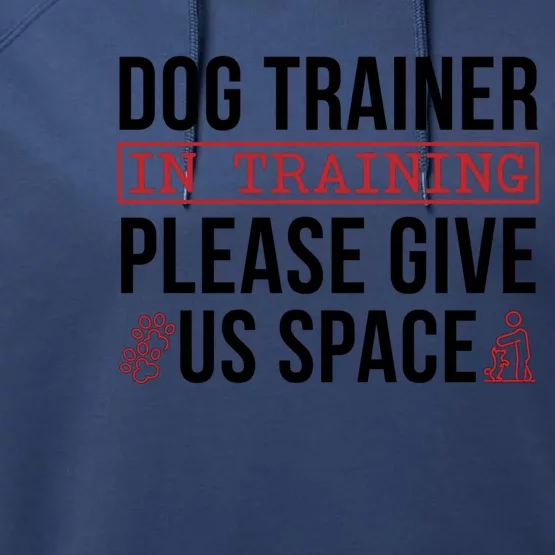 Dog Trainer In Training Dog Training Meaningful Gift Performance Fleece Hoodie