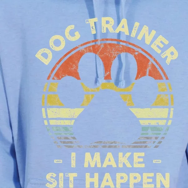 Dog Trainer I Make Sit Happen Funny Pun Gift For A Dog Lover Unisex Surf Hoodie