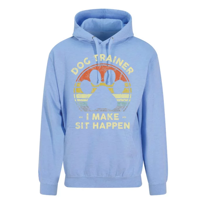 Dog Trainer I Make Sit Happen Funny Pun Gift For A Dog Lover Unisex Surf Hoodie