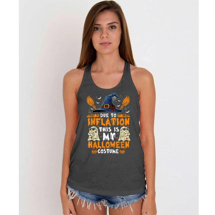 Due To Inflation This Is My Halloween Costume Women's Knotted Racerback Tank