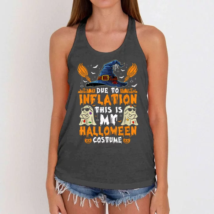 Due To Inflation This Is My Halloween Costume Women's Knotted Racerback Tank