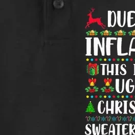 Due to Inflation Ugly Christmas Sweaters Family Matching Dry Zone Grid Performance Polo