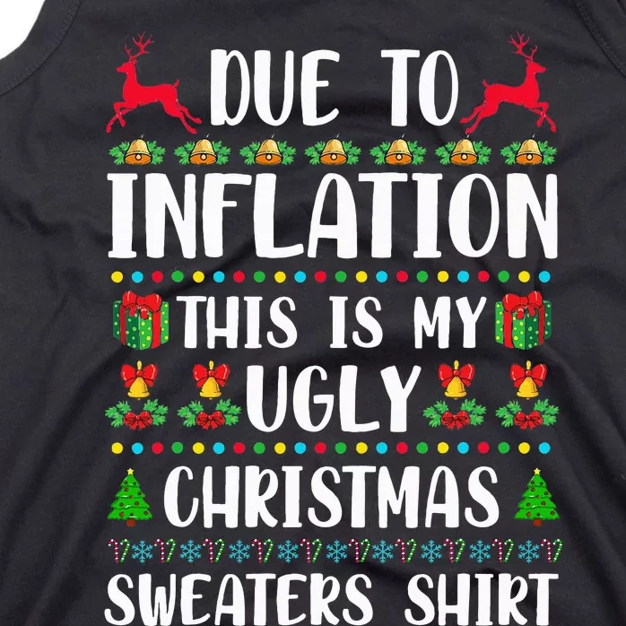 Due to Inflation Ugly Christmas Sweaters Family Matching Tank Top