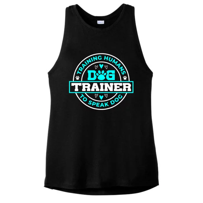 Dog Trainer I Training Humans | Funny Pet Training Ladies Tri-Blend Wicking Tank