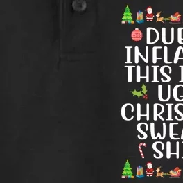 Due To Inflation This Is My Ugly Christmas Sweater Shirt Funny Dry Zone Grid Performance Polo