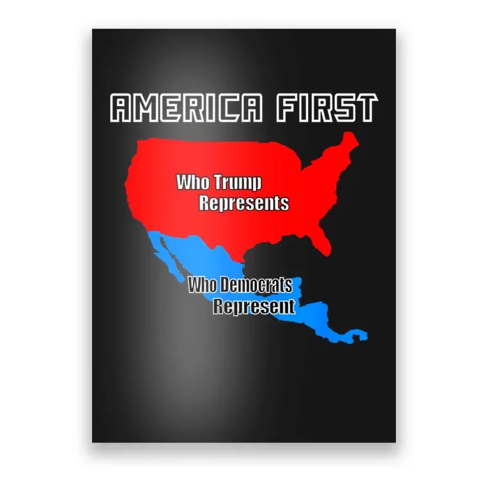 Donald Trump Illegal Build The Wall America First Poster