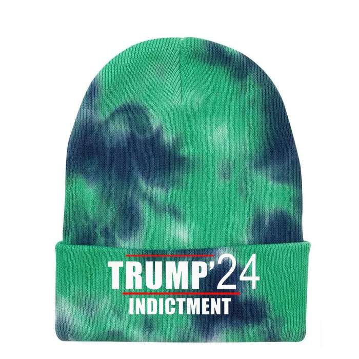 Donald Trump Indictment 2024 Tie Dye 12in Knit Beanie Teeshirtpalace