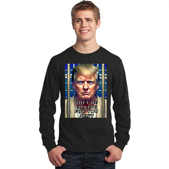 Donald Trump Indicted Lock Him Up Jail Free Trump Tall Long Sleeve T-Shirt