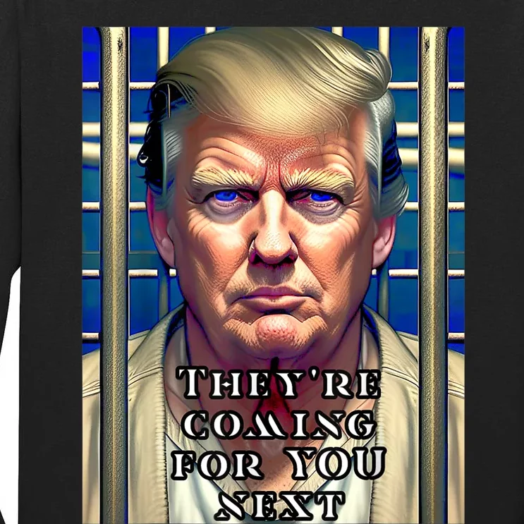 Donald Trump Indicted Lock Him Up Jail Free Trump Tall Long Sleeve T-Shirt