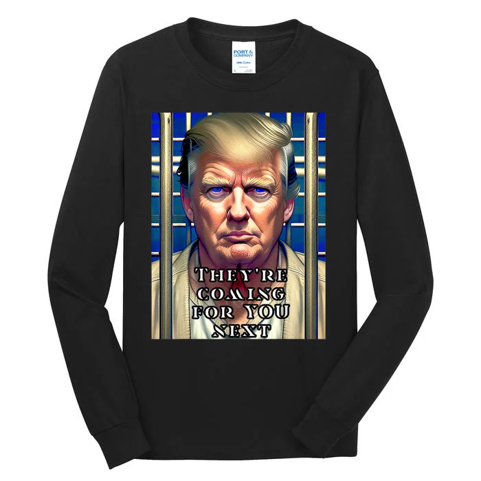 Donald Trump Indicted Lock Him Up Jail Free Trump Tall Long Sleeve T-Shirt