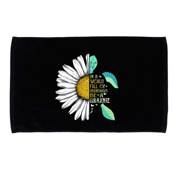 Daisy Turtle In A World Full Of Grandmas Be A Grannie Gift Microfiber Hand Towel