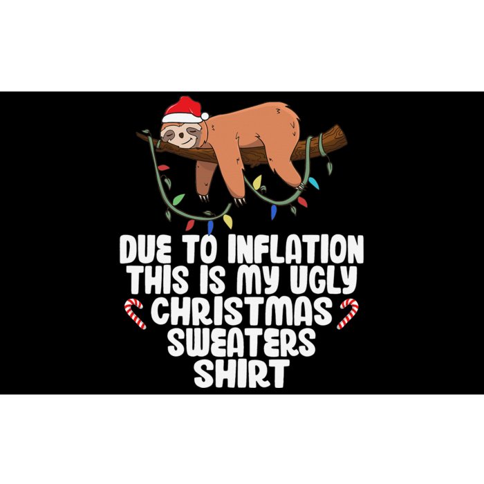 Due to Inflation Ugly Sweater Christmas  Funny Bumper Sticker