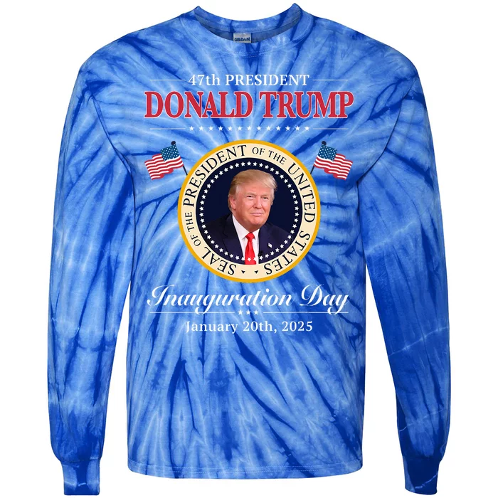 Donald Trump Inauguration Day 2025 47th Usa Tie-Dye Long Sleeve Shirt