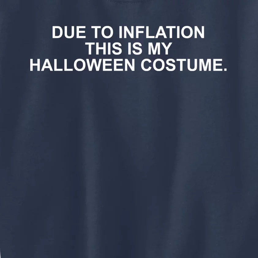 Due To Inflation This Is My Halloween Costume Kids Sweatshirt