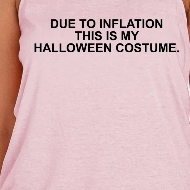 Due To Inflation This Is My Halloween Costume Women's Knotted Racerback Tank