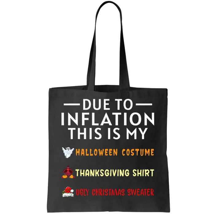 Due To Inflation This Is My Halloween Thanksgiving Christmas Tote Bag