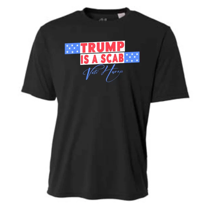 Donald Trump Is A Scab Vote Harris Cooling Performance Crew T-Shirt