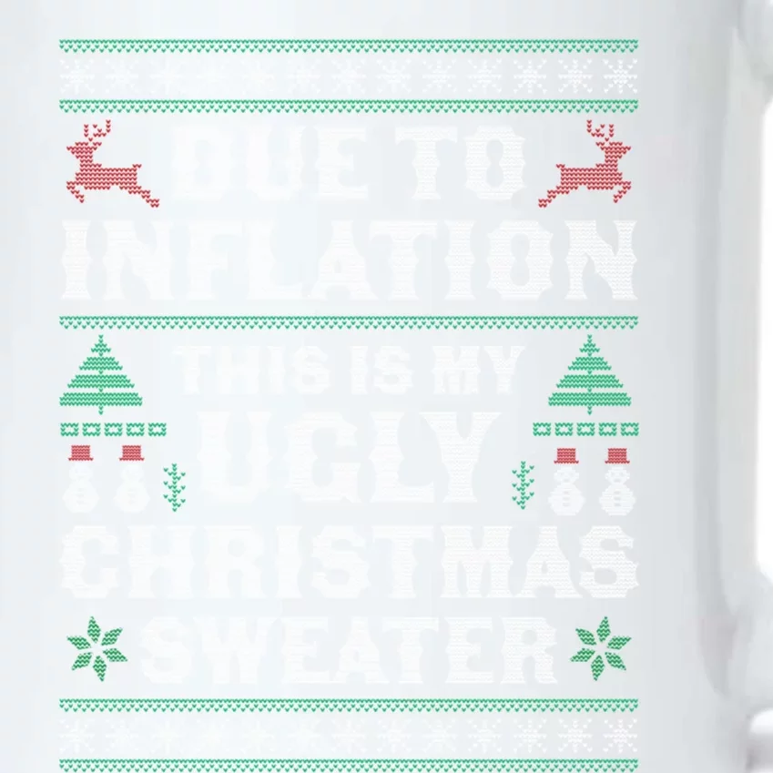 Due To Inflation This Is My Ugly Sweater For Christmas Xmas Cute Gift Black Color Changing Mug