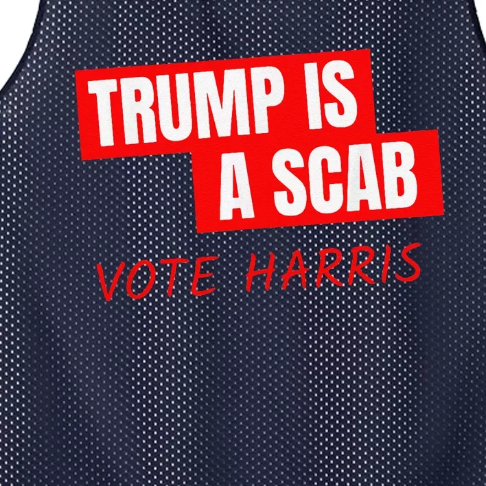 Donald Trump Is A Scab Vote Harris Mesh Reversible Basketball Jersey Tank