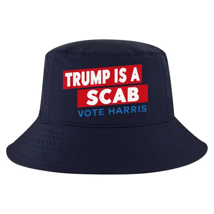 Donald Trump Is A Scab Vote Harris Cool Comfort Performance Bucket Hat