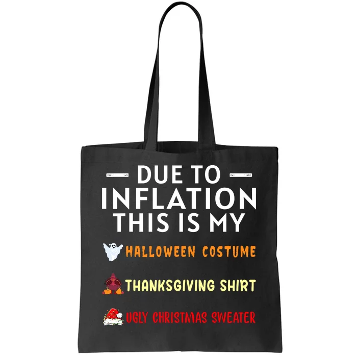 Due To Inflation This Is My Halloween Thanksgiving Xmas Tote Bag